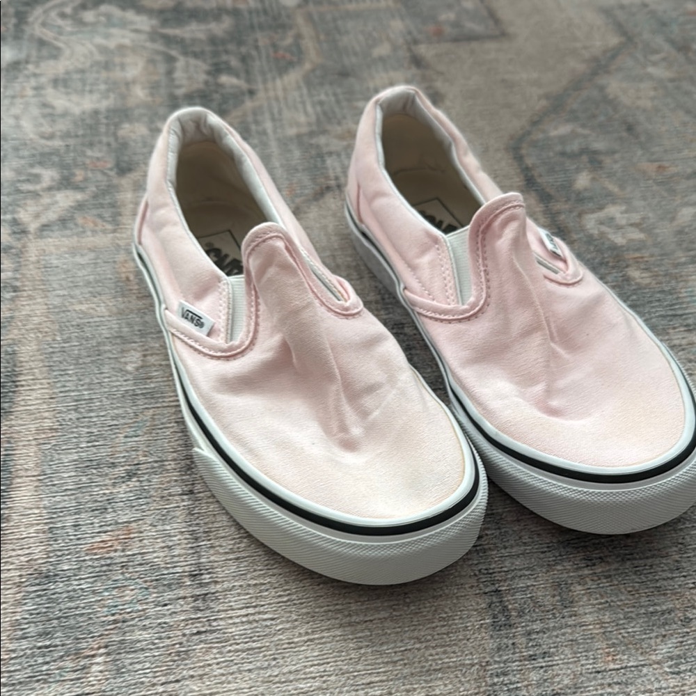 Vans Women's Pink Slip-On Sneakers